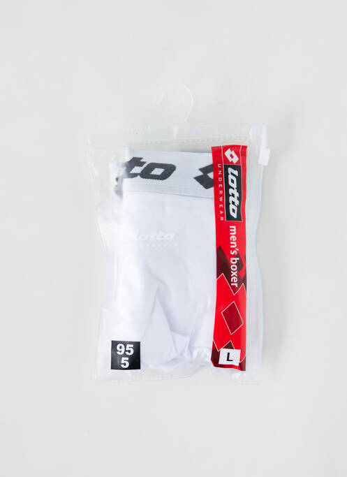 Boxer blanc LOTTO homme