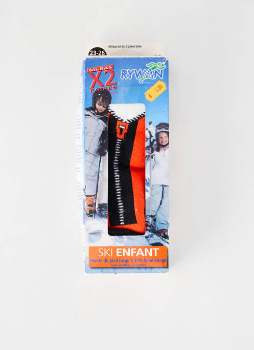 Chaussettes imprimé fantaisie orange RYWAN fille