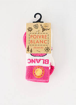 Chaussettes imprimé fantaisie rose POIVRE BLANC fille