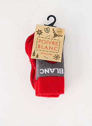 Chaussettes imprimé fantaisie rouge POIVRE BLANC garçon
