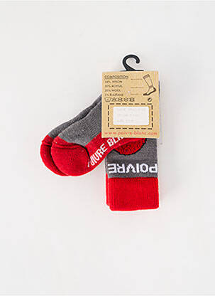 Chaussettes imprimé fantaisie rouge POIVRE BLANC garçon