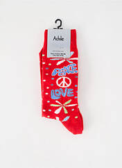 Chaussettes rouge ACHILE pour unisexe seconde vue