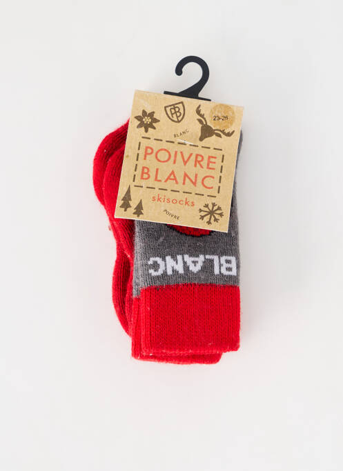 Chaussettes imprimé fantaisie rouge POIVRE BLANC garcon