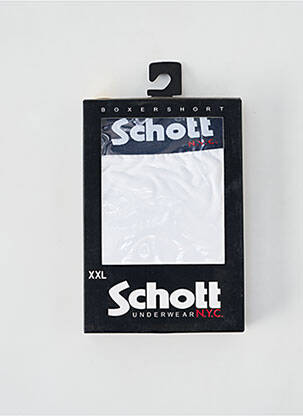 Boxer stretch blanc SCHOTT homme