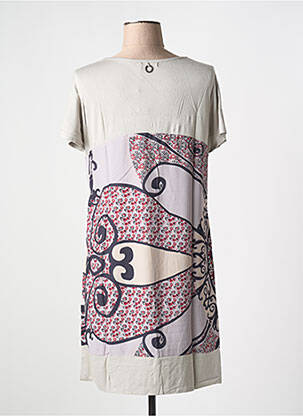 Robe courte manches courtes manches courtes gris SOGGO femme