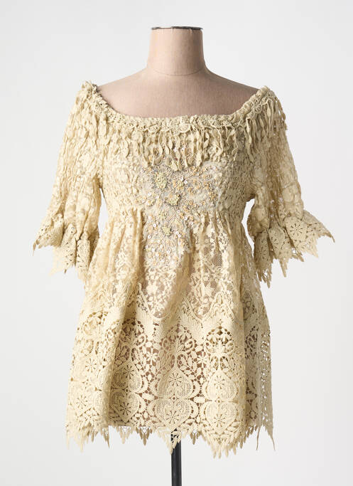 Tunique manches courtes beige BEATNIK PHILOSOPHY pour femme