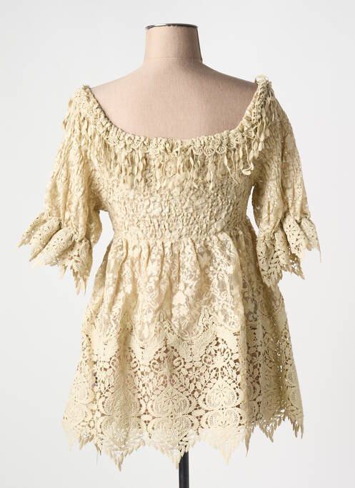 Tunique manches courtes beige BEATNIK PHILOSOPHY pour femme