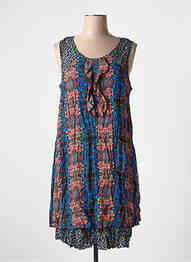 Robe courte sans manche sans manche bleu SOGGO femme
