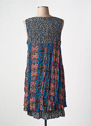 Robe courte sans manche sans manche bleu SOGGO femme