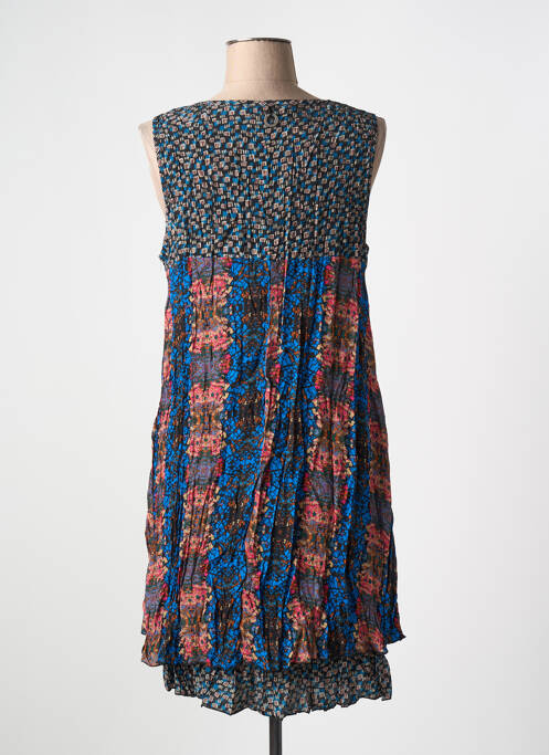 Robe courte sans manche sans manche bleu SOGGO femme