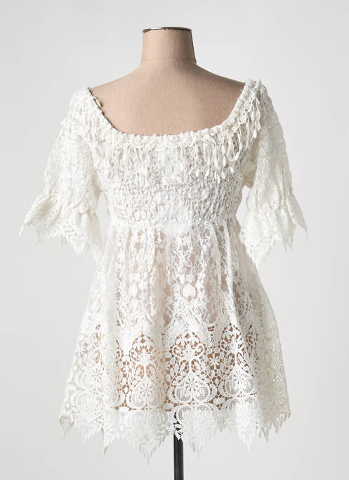 Tunique manches courtes blanc BEATNIK PHILOSOPHY pour femme