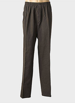 Pantalon chino stretch taille normale marron LUIGI MORINI homme