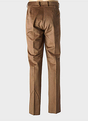 Pantalon droit stretch taille normale marron PIERRE D'ARLANC homme