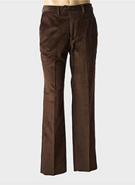 Pantalon droit tissage velours taille normale marron LMA homme