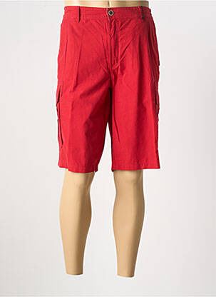 Bermuda tissage popeline taille normale rouge COFOX homme