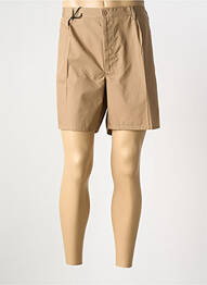 Short tissage popeline taille normale marron PIERRE D'ARLANC homme