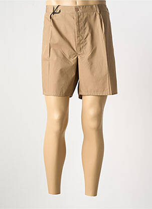Short tissage popeline taille normale marron PIERRE D'ARLANC homme
