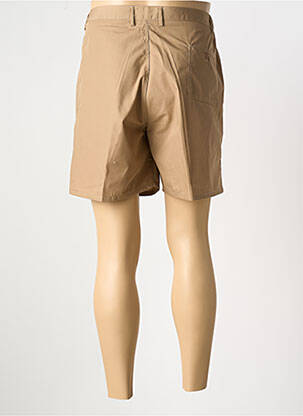 Short tissage popeline taille normale marron PIERRE D'ARLANC homme