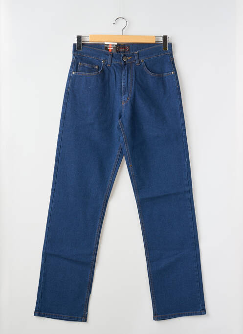 Jeans coupe droite stretch taille normale bleu CHALLENGER homme