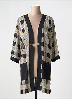 Veste kimono col v noir HALO PARIS femme