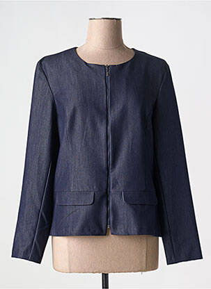 Veste casual col rond bleu GRIFFON femme