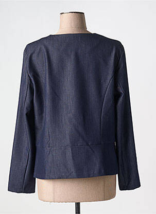 Veste casual col rond bleu GRIFFON femme