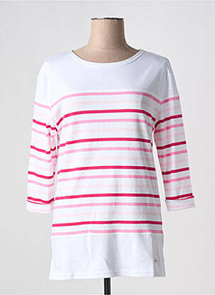 T-shirt coupe droite manches 3/4 rose WIN'S femme
