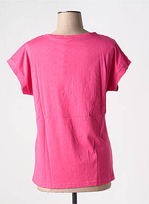 T-shirt sérigraphie manches courtes rose MERI & ESCA femme