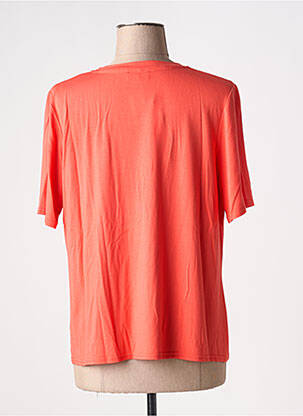 T-shirt sérigraphie avec strass manches courtes orange GRIFFON femme
