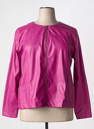 Veste simili cuir poches violet GRIFFON femme