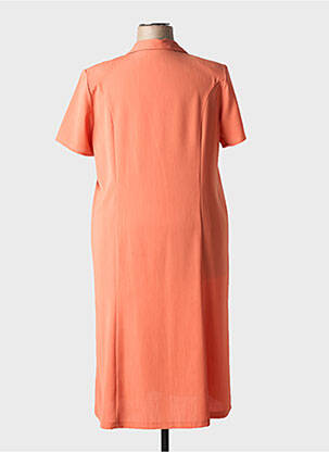 Robe mi-longue coupe fluide manches courtes orange SAN FRANCISCO femme