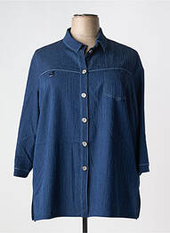 Chemisier manches courtes manches courtes bleu GUY DUBOUIS femme
