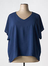 Blouse manches courtes manches courtes bleu GRIFFON femme