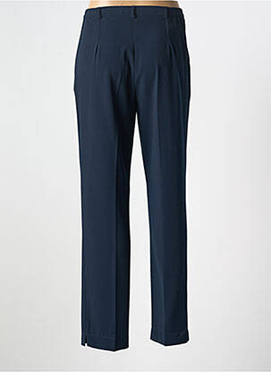Pantalon droit tissage crêpe taille haute bleu GRIFFON femme