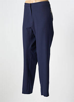 Pantalon droit taille à pinces taille normale bleu GRIFFON femme