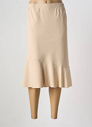Jupe mi-longue taille normale beige GRIFFON femme