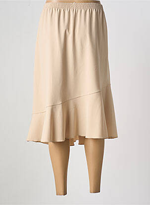 Jupe mi-longue taille normale beige GRIFFON femme