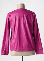 Veste simili cuir violet GRIFFON pour femme seconde vue