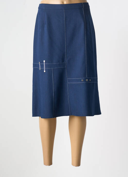 Jupe mi-longue bleu FRANCE RIVOIRE pour femme