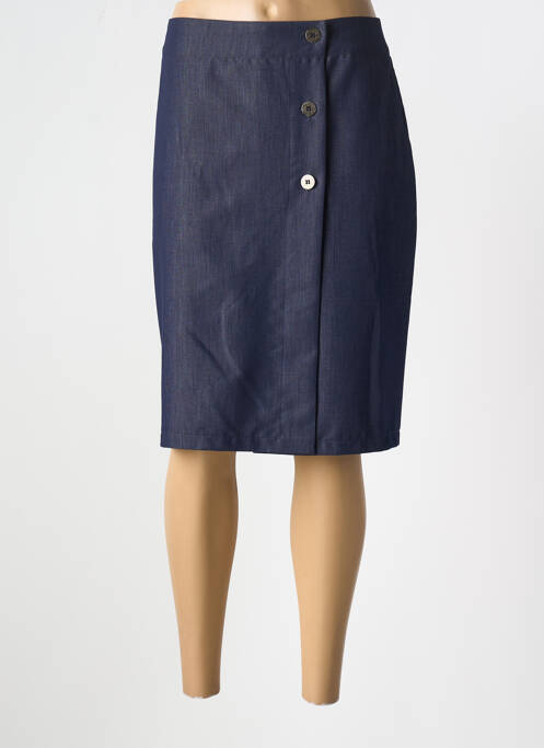Jupe mi-longue bleu GRIFFON pour femme