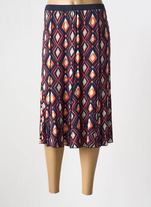 Jupe mi-longue bleu GUY DUBOUIS pour femme