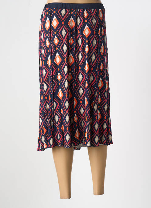 Jupe mi-longue bleu GUY DUBOUIS pour femme