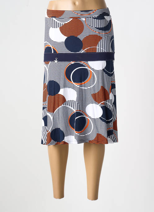 Jupe mi-longue orange FRANCE RIVOIRE pour femme