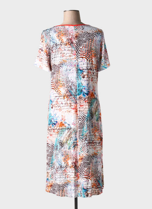 Robe mi-longue orange MASSANA pour femme