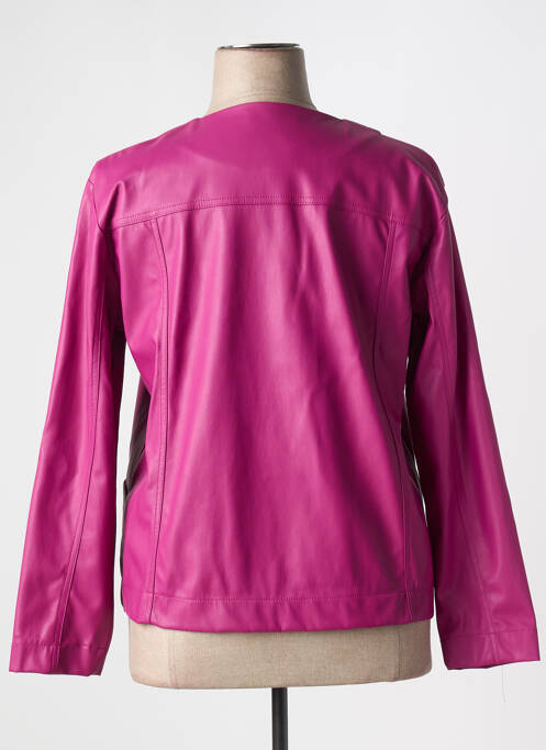Veste simili cuir violet GRIFFON pour femme