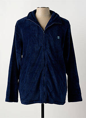 Robe de chambre fermeture zippée sur le devant bleu MASSANA homme