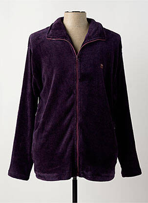 Robe de chambre fermeture zippée sur le devant violet MASSANA homme