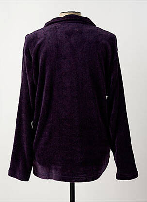 Robe de chambre fermeture zippée sur le devant violet MASSANA homme