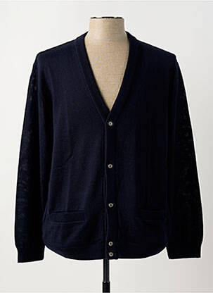 Gilet manches longues col v bleu LOUIS VICTOR homme