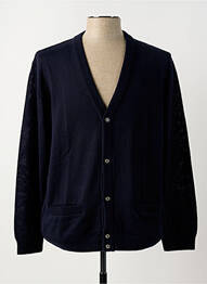 Gilet manches longues col v bleu LOUIS VICTOR homme